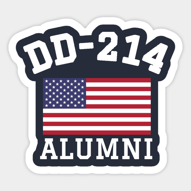 Patriotic DD-214 Alumni Sticker by Revinct_Designs